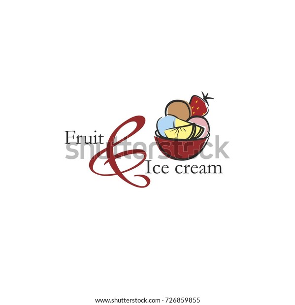 Fruit Ice Cream Logo Stock Vector (Royalty Free) 726859855 Shutterstock