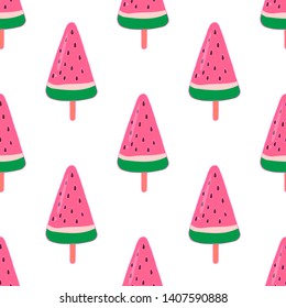 Fruit ice cream seamless pattern