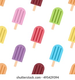 Fruit Ice Cream wallpaper. Vector pattern