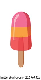 Fruit ice. Ice creams isolated on white background. Summer rest. Food. Vector illustration.