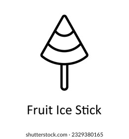 Fruit Ice Stick Vector outline Icon Design illustration. Food and Drinks Symbol on White background EPS 10 File 