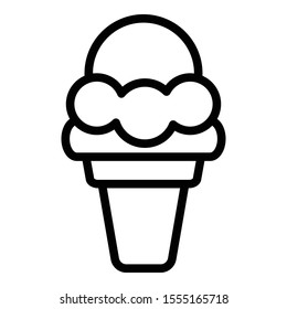 Fruit icecream icon. Outline fruit icecream vector icon for web design isolated on white background