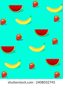 fruit icon. backgrounds
vector. authentic work.
ilustration. watermelon. banana. strawberry