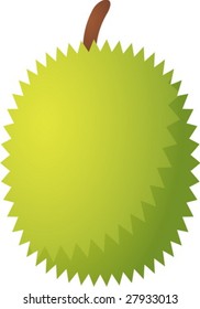  icono de la fruta, ilustración de estilo de chubby squarish