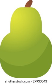  fruit icon, chubby squarish style illustration