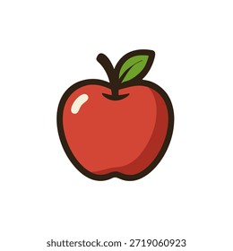 Fruit icon in a circle badge, like an apple with a surrounding ring, perfect for app or label design.