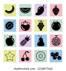 Fruit icon collection - vector