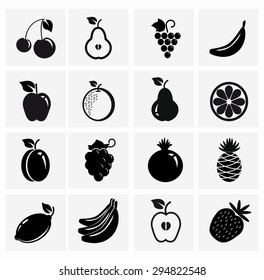 Fruit icon collection - vector illustration