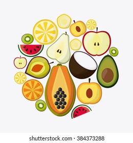 Fruit icon design 