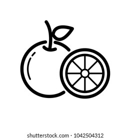 fruit icon design logo template