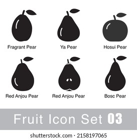 Fruit icon design set, vector illustration