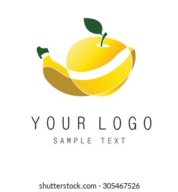 Fruit icon, element for corporate identity, vector illustration