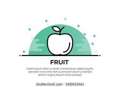 FRUIT ICON AND ILLUSTRATION CONCEPT