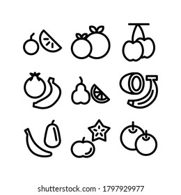 icono de fruta o logotipo símbolo de signo aislado ilustración vectorial - Colección de iconos vectoriales de estilo negro de alta calidad
