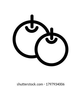 Icono de fruta o logotipo símbolo de signo aislado ilustración vectorial - iconos vectoriales de estilo negro de alta calidad

