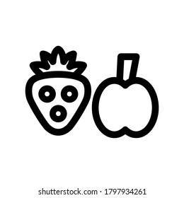 fruit icon or logo isolated sign symbol vector illustration - high quality black style vector icons
