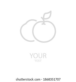 fruit icon, outline vector illustration.