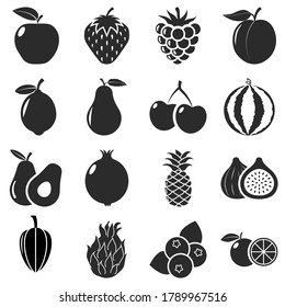 Fruit icon pack vector illustration. Premium quality flat icon in trendy style.