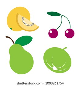 Fruit icon set.