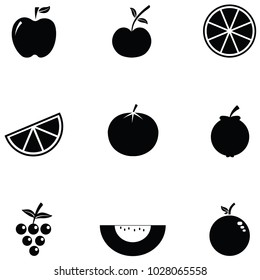 fruit icon set