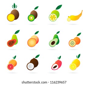 Fruit icon set