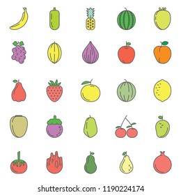Fruit icon Set