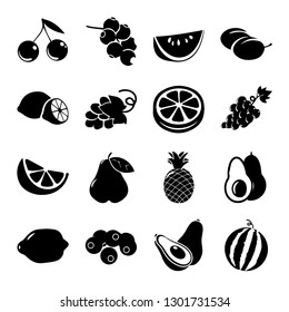 Fruit icon set 