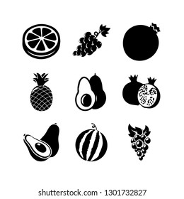 Fruit icon set 