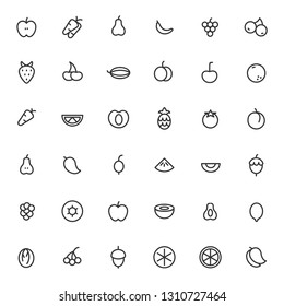 Fruit icon set