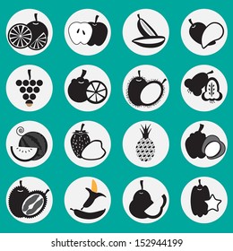 fruit icon set