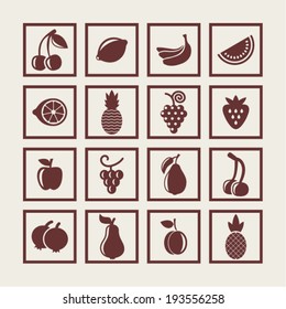 Fruit icon set