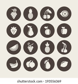 Fruit icon set