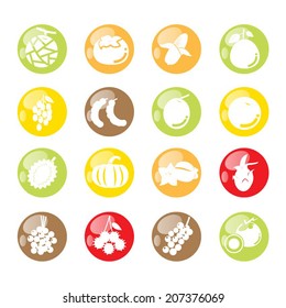 fruit icon set