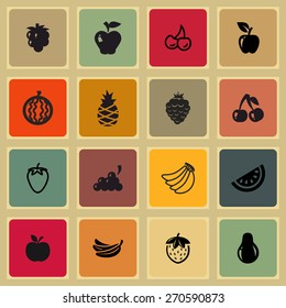 fruit icon set