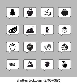 fruit icon set