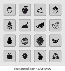 fruit icon set