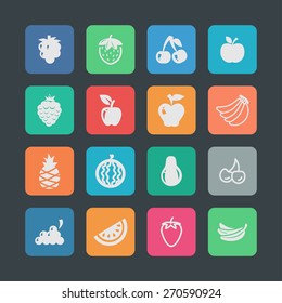 fruit icon set