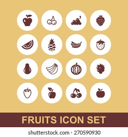 fruit icon set