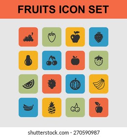 fruit icon set