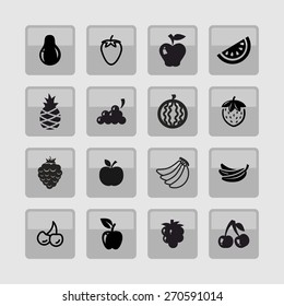 fruit icon set