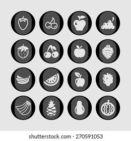 fruit icon set