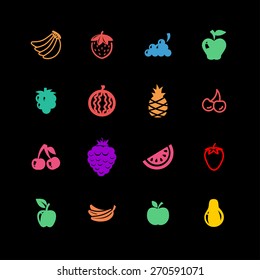 fruit icon set