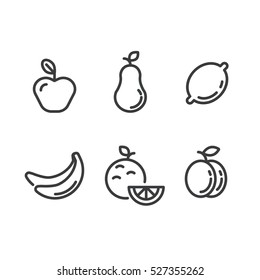 Fruit icon set