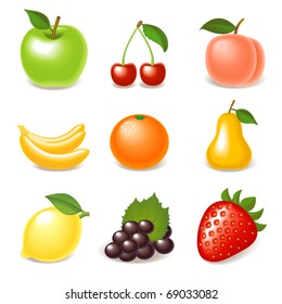 fruit icon set