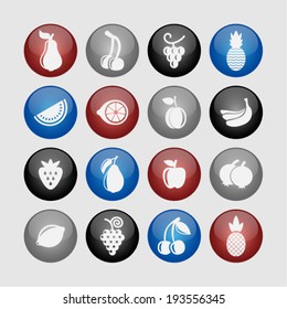 Fruit icon set for app