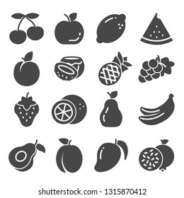 Fruit icon set collection - vector illustration