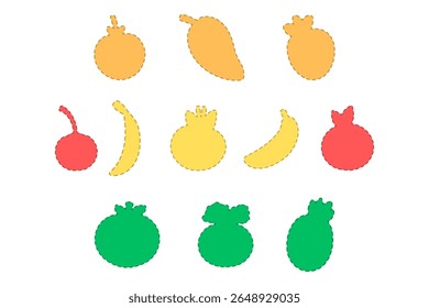Fruit Icon Set. Food Design