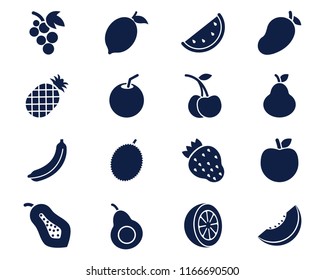 fruit icon set glyph cool cute icon pack app design icon
