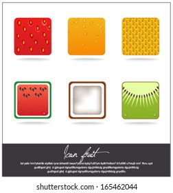 fruit icon set  vector