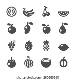 fruit icon set, vector eps10.